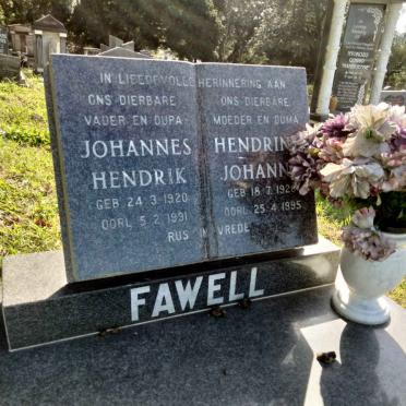 FAWELL Johannes Hendrik 1920-1991 &amp; Hendrin? Johann? 192?-1995