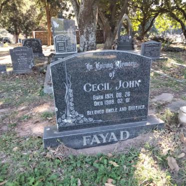 FAYAD Cecil John 1921-1988