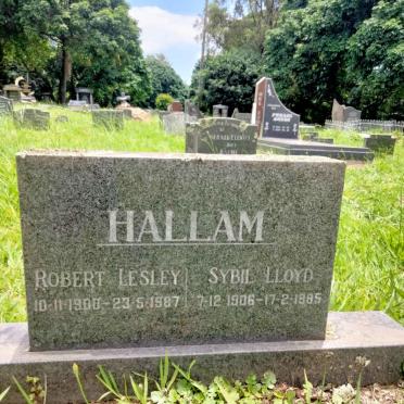 HALLAM Robert Lesley 1900-1987 & Sybil Lloyd 1906-1985