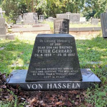 HASSELN Peter Gerhard, von 1959-1982