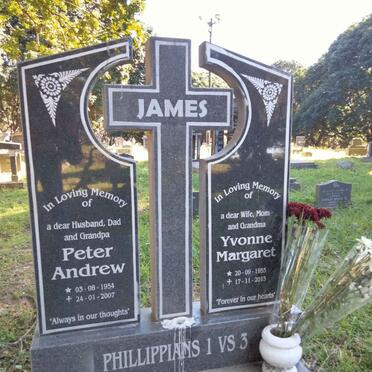 JAMES Peter Andrew 1954-2007 & Yvonne Margaret 1955-2015