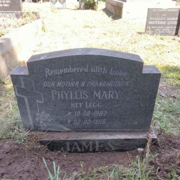 JAMES Phyllis Mary nee LEGG 1907-1996