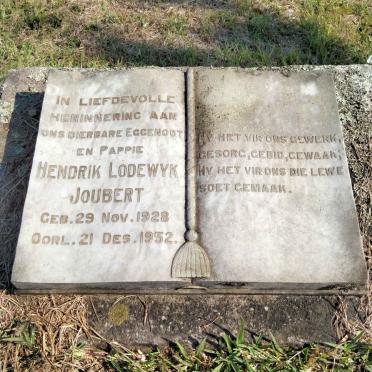 JOUBERT Hendrik Lodewyk 1928-1952