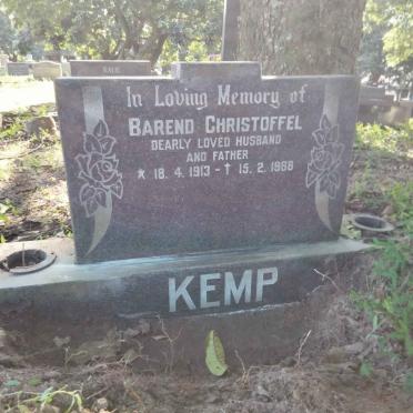 KEMP Barend Christoffel 1913-1988