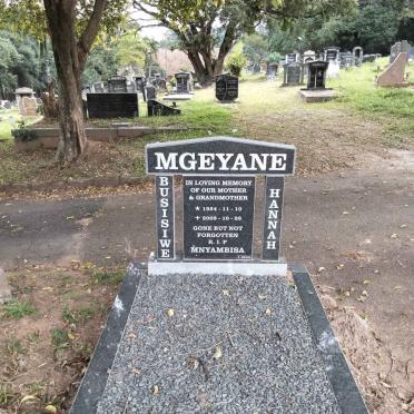 MGEYANE Busisiwe Hannah 1924-2009