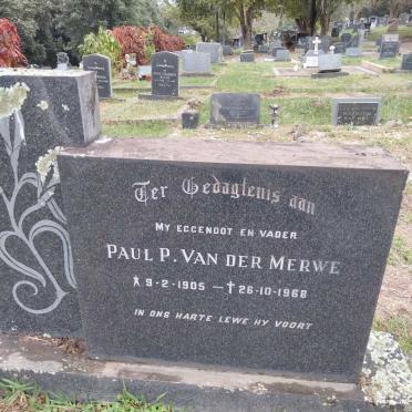MERWE Paul P., van der 1905-1968
