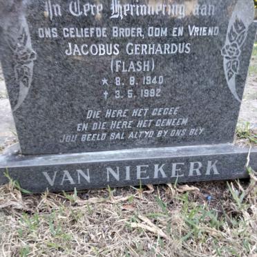 NIEKERK Jacobus Gerhardus, van 1940-1992