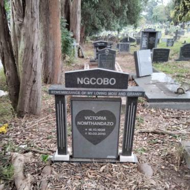 NGCOBO Victoria Nomthandazo 1938-2010