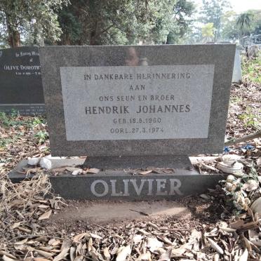 OLIVIER Hendrik Johannes 1960-1974