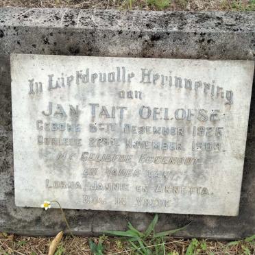 OELOFSE Jan Tait 1925-1963