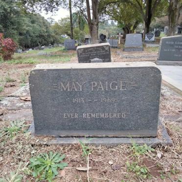 PAIGE May 1913-1969