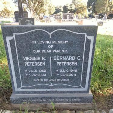 PIETERSEN Bernard C. 1948-2011 & Virginia B. 1950-2000