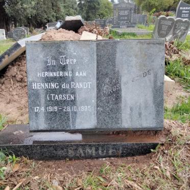 SAMUEL Henning du Randt 1919-1985