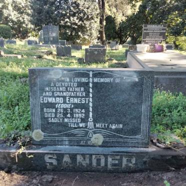 SANDER Edward Ernest 1924-1992
