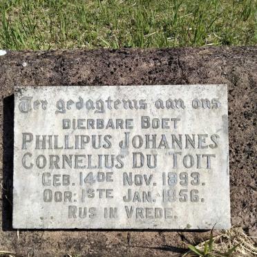 TOIT Phillipus Johannes Cornelius, du 1893-1956