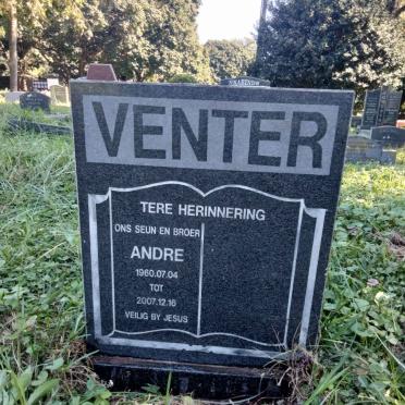 VENTER Andre 1960-2007