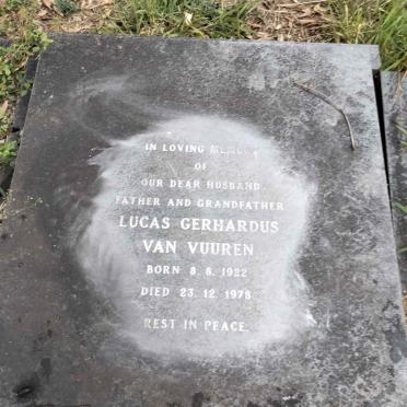 VUUREN Lucas Gerhardus, van 1922-1978