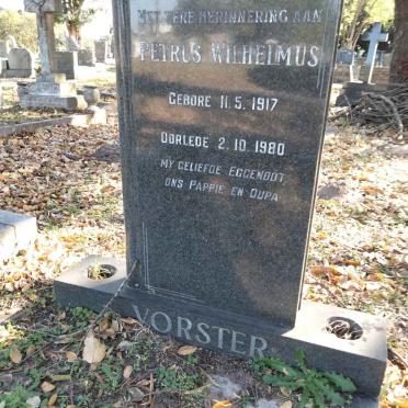 VORSTER Petrus Wilhelmus 1917-1980