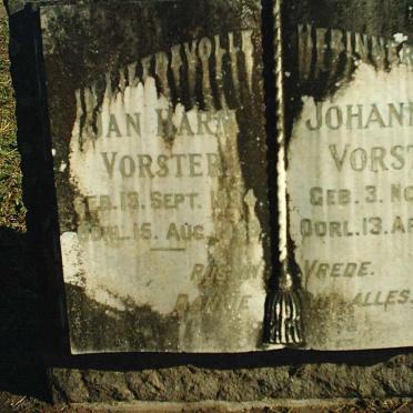 VORSTER Jan Harm 1894-1955 en Johanna M. 1894-1972