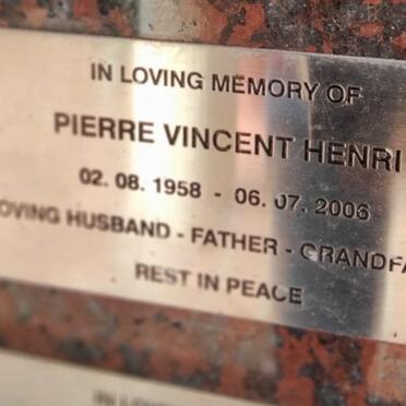 HENRI Pierre Vincent 1958-2006