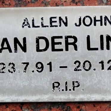 LINDE Allen John, van der 1991-1991