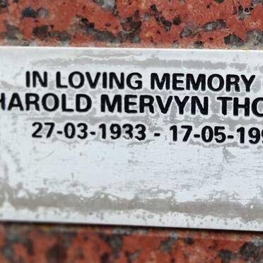 THOMAS Harold Mervyn 1933-1995
