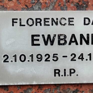 EWBANK Florence Daisy 1925-1990