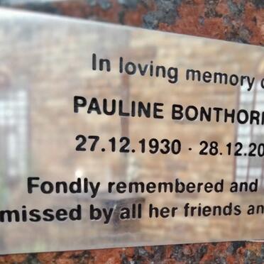 BONTHORNE Pauline 1930-2011
