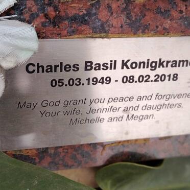 KONIGKRAMER Charles Basil 1949-2018