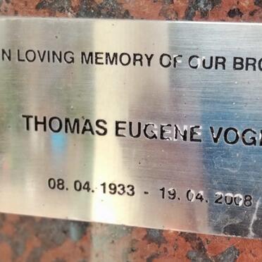 VOGEL Thomas Eugene 1933-2008