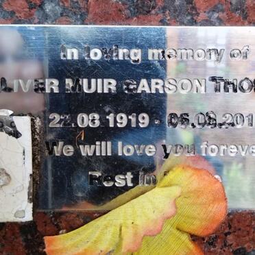 THOMPSON Oliver Muir Garson 1919-2012