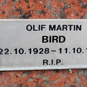 BIRD Olif Martin 1928-1994