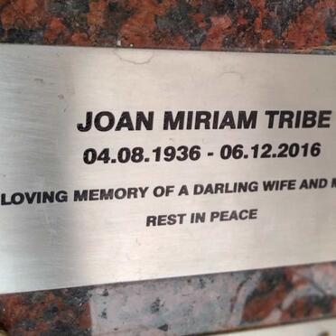 TRIBE Joan Miriam 1936-2016