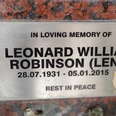 ROBINSON Leonard William 1931-2015