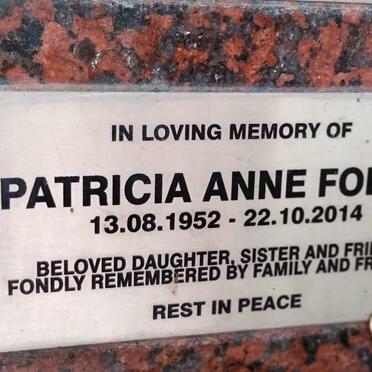 FOEHR Patricia Anne 1952-2014
