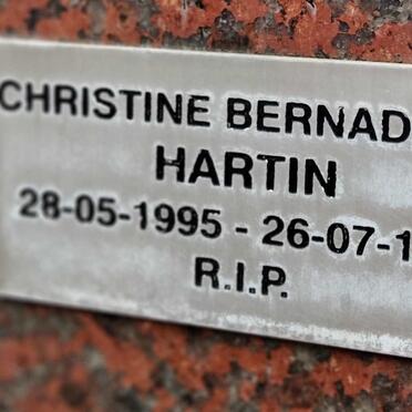 HARTIN Christine Bernadette 1995-1995