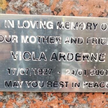 ARDERNE Viola 1927-2001