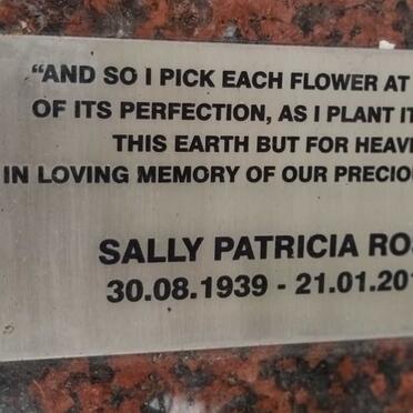ROSE Sally Patricia 1939-2014