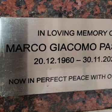 PASSERO Marco Giacomo 1960-2022