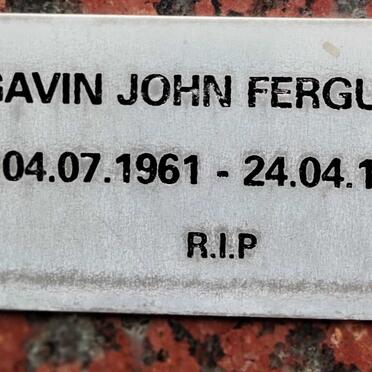 FERGUSON Gavin John 1961-1996