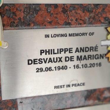MARIGNY Philippe Andre Desvaux, de 1940-2016