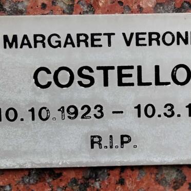 COSTELLO Margaret Veronica 1923-1981