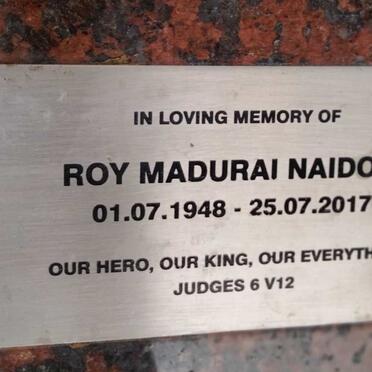 NAIDOO Roy Madurai 1948-2017