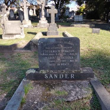 SANDER Frederick William -1935 &amp; Maria Franziska -1977