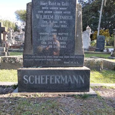 SCHEFERMANN Wilhelm Heinrich 1878-1952 &amp; Louise Marie 1888-1962