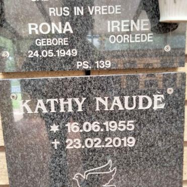 NAUDE Kathy 1955-2019