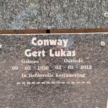 CONWAY Gert Lukas 1930-2012