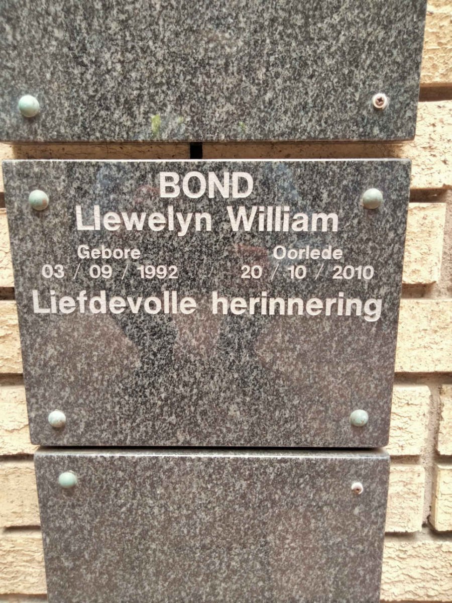 BOND Llewelyn William 1992-2010