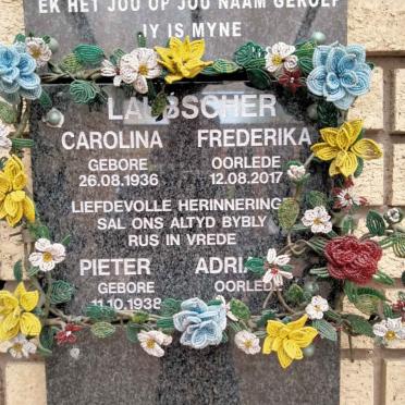 LAUBSCHER Pieter Adr. 1938- & Carolina Frederika 1936-2017