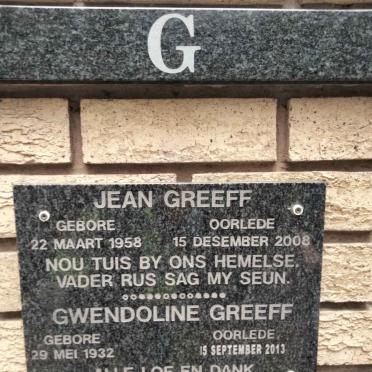 GREEF Gwendoline 1932-2013 :: GREEF Jean 1958-2008